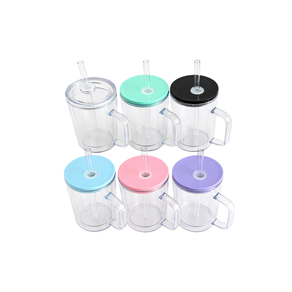 16oz PLASTIC SNOW GLOBE WITH HANDLE