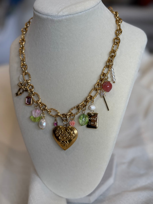 Lover's Locket Charm Necklace